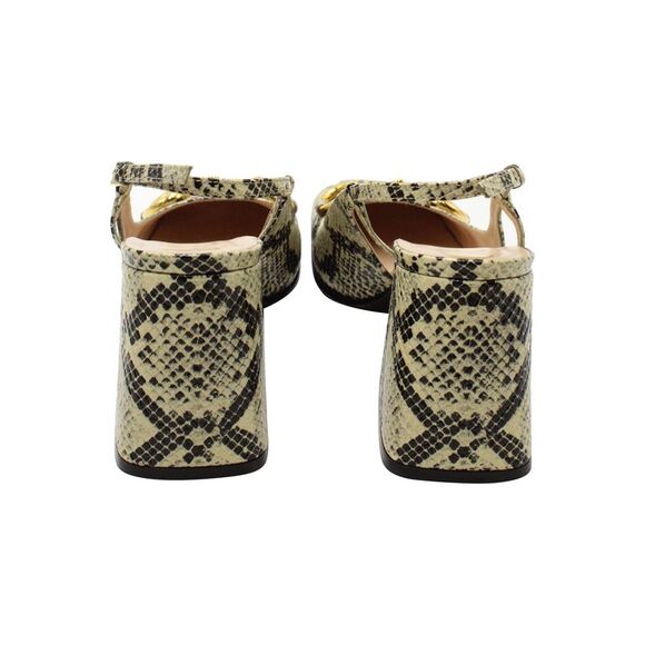 Gucci Horsebit Snakeskin-Embossed Slingback Pumps in Multicolor Leather - Picture 5 of 7